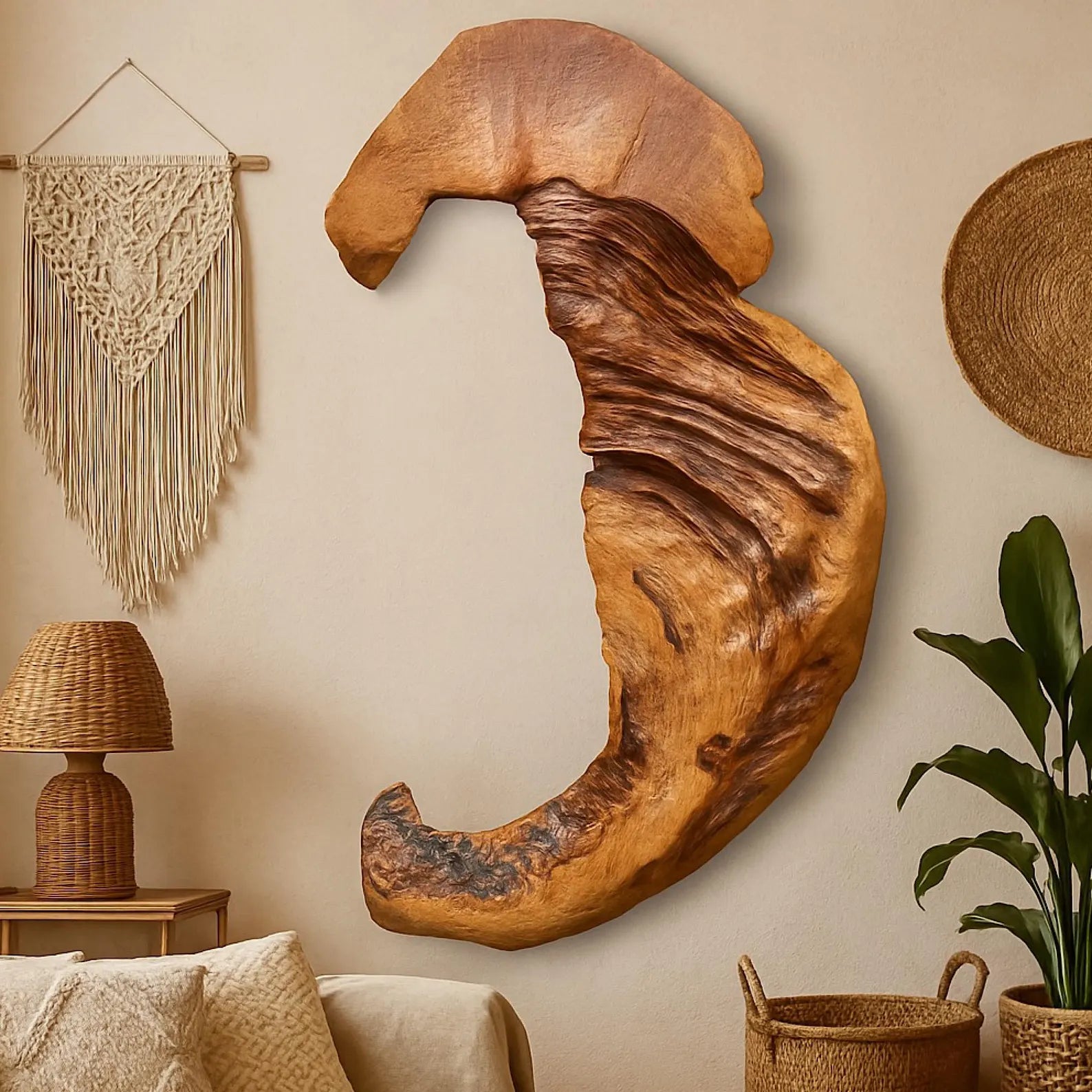 Organic wood wall art